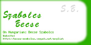 szabolcs becse business card